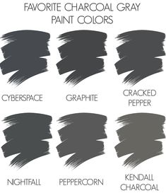 the different shades of charcoal gray paint