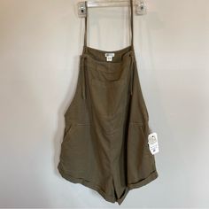 Nwt. Adjustable Straps Billabong Women, Green Brown, Overall Shorts, Billabong, Green And Brown, Cargo Shorts, Brown Color, Pant Jumpsuit, Arizona