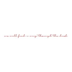 the words are written in red ink on a white background