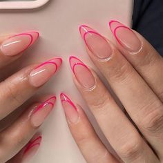 Nagel Tips, Casual Nails, Classy Acrylic Nails, Pink Nail, Pretty Acrylic Nails, French Tip Nails, Short Acrylic Nails, Nail Polishes, Best Acrylic Nails