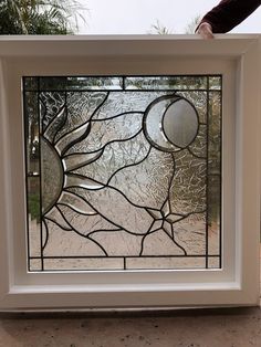 a window that has some kind of design on it