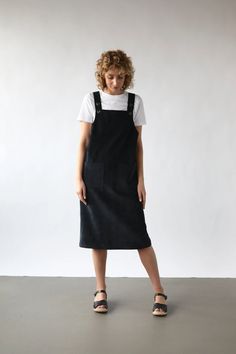 Pinafore Women Dress / Black Dungaree Dress / Cord Pinafore - Etsy UK Black Dungaree Dress, Womens Pinafore Dress, Black Dungaree, Cord Pinafore Dress, Black Dungarees, Corduroy Pinafore Dress, Red Pear, Orange Caramel, Pleated Skirt Dress