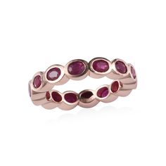 Beautifully designed with natural ruby, this eternity ring adds enchanting style to your ensemble. Click on this JEWELRY & WATCHES GUIDE to learn about fit, styles, materials and more! Beautifully designed with natural ruby, this eternity ring adds enchanting style to your ensemble. Click on this JEWELRY & WATCHES GUIDE to learn about fit, styles, materials and more! FEATURES Width: 5 mm Band fit: half-round Metal: sterling silver Plating: 14k rose gold Finish: polished Packaging: boxed Imported Luxury Stackable Ruby Ring, Elegant Ruby Gemstone Eternity Band, Elegant Ruby Eternity Band, Ruby Round Eternity Band Fine Jewelry, Ruby Eternity Ring, Natural Ruby, Womens Jewelry Rings, Eternity Ring, Gold Finish