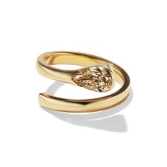 26 Non-Traditional Engagement Rings For The Modern Bride #refinery29 https://www.refinery29.com/en-us/best-non-traditional-engagement-rings#slide-8 East West Ring, Half Bezel, Traditional Engagement Rings, Pear Ring, Trending Engagement Rings, Bezel Set Ring, Ring Trends, Brown Diamond, Pear Shaped Diamond