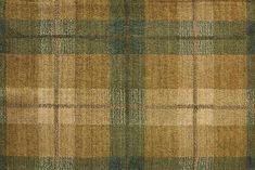 a brown and green checkered fabric textured with wool flannel, suitable for upholstering