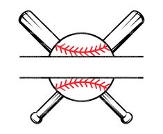 two baseball bats and a ball on top of each other, with the same bat