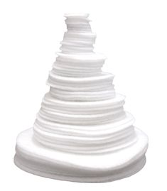 a large white sculpture sitting on top of a table