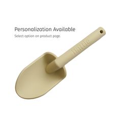 a shovel with the words personalization available on it and an image of a spatula