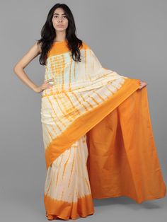 Diy Shibori, Ajrakh Sarees, Diy Tie Dye Designs, Tie Dye Patterns Diy, Tye And Dye, Sarees Cotton, Indian Sari Dress, Cotton Saree Designs, Chanderi Silk Saree