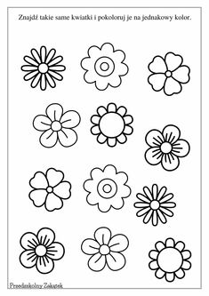 flowers that are black and white with the words, flower coloring pages for kids to print