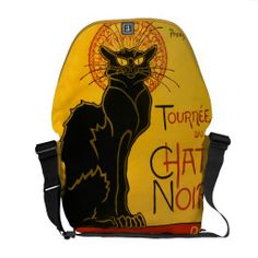 Le Chat Noir The Black Cat Art Nouveau Vintage Messenger Bag Cool Messenger Bags, Vintage Messenger Bag, French Art Nouveau, Art Nouveau Poster, The Black Cat, Black Cat Art, Poster Illustration, Commuter Bag, Cat Clothes