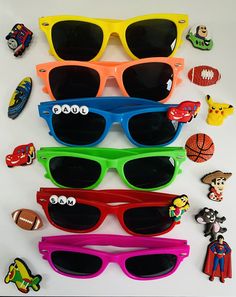 Because little boys should have awesome accessories too!! Some embellishments may not be available, as I sell locally as well. If your choice is not available, I will help find something comparable Personalize and Customize boys glasses with a wide variety of embellishments! Have fun designing your own sunglasses with a sports theme, cars, superheros, etc Pick your frames, tell me the name you want on them (if no name, then please indicate that), and personalize it with embellishments that fit t Customizable Fun Plastic Sunglasses, Fun Personalized Plastic Sunglasses, Summer Sunglasses Craft, Sunglasses Birthday Party, Boys Sunglasses, Personalized Sunglasses, Boys Glasses, Boy Diy, Custom Sunglasses