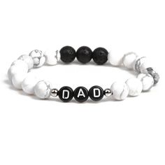 Dad Bracelet, Lava Stone Bracelet, Keep It Cool, Father Birthday, Scarf Rings, English Alphabet, His Style, Lava Stone, Anklet Bracelet