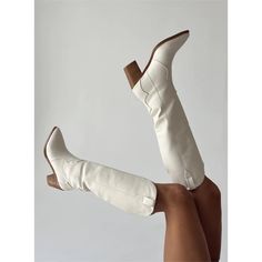 New Princess Polly Billini Novena Faux Leather White Cowboy Boots Size 10 * Western Style * Faux Leather Material * Pull Tabs * Pointed Toe * Block Heel * Heel Height: 2.75" Brand New Without Box, In Excellent Condition! Comes From Smoke Free Home. No Try Ons, Trades Or Holds White Knee High Boots, Vintage Shoes Women, White Cowboy Boots, Western Style Boots, Boots Western, Pu Heels, Spike Heels, White Boots, Long Boots