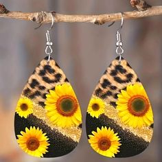 Beautiful Earrings! Yellow Sunflower Design Dangle Earrings, Yellow Sunflower Dangle Earrings, Trendy Yellow Earrings With Ear Wire, Cute Yellow Earrings For Spring, Casual Handmade Yellow Earrings, Casual Yellow Earrings For Gift, Casual Yellow Earrings Perfect For Gifts, Casual Yellow Earrings For Summer, Yellow Earrings For Summer Gifts