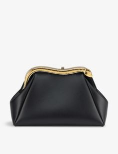 BVLGARI - Bvlgari x Mary Katrantzou Serpenti leather clutch bag | Selfridges.com Bulgari Clutch, Bulgari Serpenti Bag, Snake Slithering, Snake Bag, Black Clutch Bags, Luxury Clutch, Leather Clutch Bag, Mary Katrantzou, Black Clutch