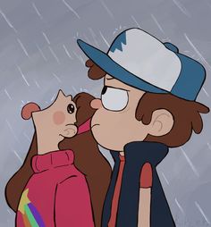 a man and woman kissing in the rain