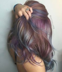 Underlights Hair, Hair Colorful, Dusty Lilac, Lilac Hair, Hair Color And Cut, Brown Hair With Highlights