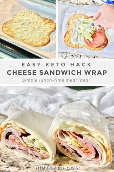 easy keto - hack cheese sandwich wrap recipe with simple lunch - time meal idea