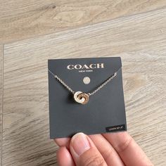 Classic Interlocking Open Circle Necklace From Coach. Nwt Open Circle Necklace, Coach Jewelry, Circle Pendant Necklace, Circle Necklace, Simple Jewelry, Circle Pendant, Womens Jewelry Necklace, Jewelry Necklaces, Necklaces