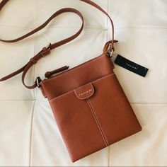 Temp - New Tahari Bag With Tags In Beautiful Cognac Color That Goes With Everything. Lot Of Pockets In This Convenient Crossbody Bag. Seb#21 Cognac Color, Cognac, Crossbody Bags, Crossbody Bag, Bag Lady, Tags, Women Shopping, Quick Saves, Color