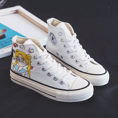 Fashion Sailor Moon Canvas Shoes PN1667 ●Size:please see the picture. ●Material: canvas ●About Shipping: We attach great importance to the orders of each customer and parcel delivery. 1.Processing time: 2-3 business days. 2.Shipping time: 10-15 business days to US, please allow 3-4 weeks shipping to other country.(Shipping times can be affected by variable customs clearance times or public holidays.) Casual Anime Print High-top Lace-up Sneakers, Casual High-top Lace-up Sneakers With Anime Print, Casual Anime Print High-top Sneakers, Casual High-top Sneakers With Anime Print, White Textile Canvas Shoes With Flat Heel, White Closed Toe Canvas Shoes, White Canvas Closed-toe Shoes, White Textile Flat Canvas Shoes, White Canvas Shoes With Flat Heel