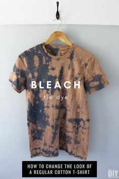 a t - shirt that says bleach it's dye how to change the look of a regular button - short