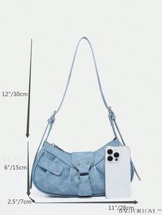 BagForLove - Studded PU Hobo Bag with Adjustable Strap: A Fashionable Essential! Product Description Color Blue Details Grommet Eyelet Magnetic Yes Bag Size Medium Type Hobo Bag Strap Type Adjustable Closure Type Flap Style Fashionable Composition 100% Polyester Material PU Leather Size Chart INCH CM Bag Length Bag Width Bag Height Handle Height 11 inch 2.8 inch 5.9 inch 11.8 inch Bag Length Bag Width Bag Height Handle Height 28 cm 7 cm 15 cm 30 cm Details Pictures Similar Products h2 { text-ali Trendy Hobo Shoulder Bag With Pockets, Casual Handheld Shoulder Bag With Zipper Pocket, Trendy Hobo Bag With Pockets, Trendy Handheld Hobo Bag With Pockets, Casual Tote Baguette Bag With Zipper Pocket, Trendy Handheld Hobo Bag With Adjustable Strap, Trendy Shoulder Bag With Pockets, Casual Tote Baguette Bag With Zipper, Casual Tote Baguette Bag With Zipper Closure