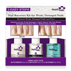 PRICES MAY VARY. Nail Tek Nail Recovery Kit for Weak, Damaged Nails helps repair nail damage to weal, damaged nails and toes Kit Includes: Xtra 4 Strengthener, Foundation Xtra 4 Ridge Filler and Renew Cuticle Oil Nail Tek Nail Recovery Kit for Weak, Damaged Nails helps repair nail damage to weal, damaged nails and toes. Kit Includes: Xtra 4 Strengthener, Foundation Xtra 4 Ridge Filler and Renew Cuticle Oil Xtra 4 Strengthener is a highly effective treatment designed for nails resistant to conven Healthy Cuticles, Nail Tek, Nail Infection, Nail Repair, Damaged Nails, Nail Type, Brittle Nails, Nail Strengthener, Nail Fungus