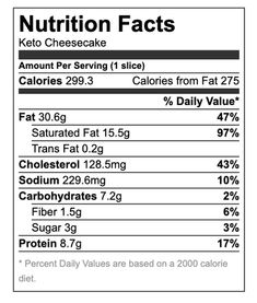 the nutrition label for an apple pie with calories and calories, including 1 % cal