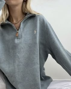 Ralph Lauren Quarter Zip Women, Ralph Lauren Aesthetic Outfit, Quarter Zip Outfit, Steel Aesthetic, Kendall Jenner Outfits Casual, Lauren Aesthetic, Ralph Lauren Aesthetic, Elsa Steel, Vintage Quarter Zip