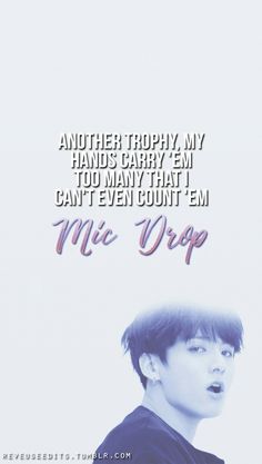 Jungkook BTS Mic Drop Wallpaper ♡ Mic Drop Wallpaper, Bts Microphone, Jungkook Lyrics, Mike Drop, Songs Wallpaper, Drop Wallpaper, Bts Motivation