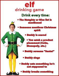 an elf drinking game is on the phone