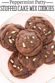 These chocolate cake mix cookies have a peppermint patty inside. They are easy to make and super tasty. They are a great dessert for when you want something chocolaty with a blast of cool mint too.