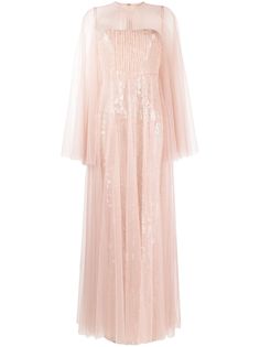 rose pink tulle inserts sequin embellishment round neck long sleeves long length Fall Gowns, Uzun Boy, Dress Reference, Gown Pink, Kate Middleton Outfits, Mom Ideas, Sequin Embellishment, Wedding Guest Looks, City Dress