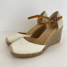 Wedge Sandal Size 6.5 Sonoma Goods For Life Gooseberry Slingback Espadrille New 3inch Heel Height New Without Box Fast Shipping Thank You White Slingback Wedge Sandals For Beach, White Espadrilles For Everyday Summer Use, Beach Cream Wedge Sandals With Heel Strap, Cream Wedge Sandals With Heel Strap For Beach, Everyday Casual Closed Toe Wedge Sandals, Beach Slip-on Wedge Sandals With Heel Strap, Adjustable White Closed Toe Espadrilles, White Adjustable Wedge Sandals, Adjustable White Wedge Sandals