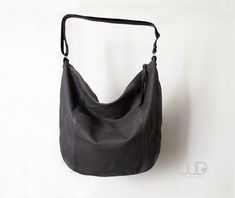 Gray leather sling bag SALE leather hobo bag - soft leather - large leather bag - crossbody bag wome Minimalist Leather Hobo Bag Tote, Leather Hobo Bag With Single Shoulder Strap, Minimalist Leather Hobo Bag, Minimalist Soft Leather Hobo Tote Bag, Minimalist Soft Leather Hobo Shoulder Bag, Large Cabin, Large Leather Bag, Soft Leather Bag, Leather Sling Bag