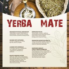 a menu with herbs and spices on it