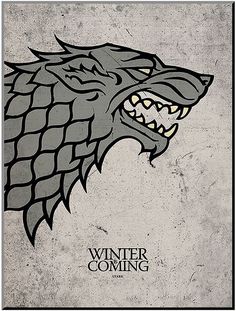 a game of thrones poster with the words winter is coming