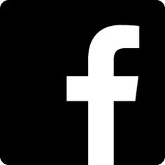 a black and white facebook logo with the letter f on it's left side