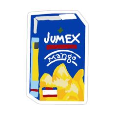 a sticker that says jumex mango