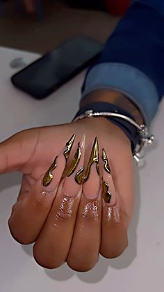 Gold Stiletto Nails, Drip Nails, Exotic Nails, Long Acrylic Nails Coffin, Long Square Acrylic Nails, Unique Acrylic Nails, Bling Acrylic Nails, Pink Acrylic Nails