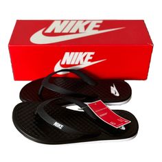 Nike Shoes Womens 6 Black White Ondeck Flip Flops Flats Sandals Summer Casual Women's Size 6 Slip On Style Flat Heel Casual Cruise Wear Beach Preppy Versatile Vacation Summer New With Box Nike Shoes Womens, Beach Preppy, Cruise Wear, Flats Sandals, Casual Heels, Shoes Womens, Fashion Flats, Sandals Summer, Loafers For Women