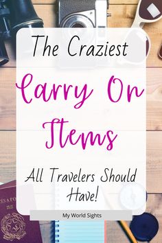 the words, the craziest carry on items all travelers should have in front of them