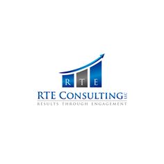 the logo for rte consulting, which has been designed to look like an arrow