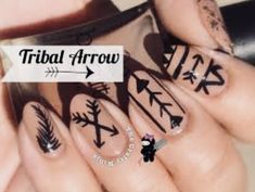 Arrow Nail Art, Arrow Nails, Indian Nails, Nail Tutorial, Lady Fingers, Popular Nail Designs, Bow And Arrow, Colorful Nail Designs