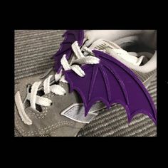 Bat wings for shoes, boots and skates. You will need 2 pairs of you want 2 on each shoe. Universal design will work with anything laced up. Multiple colors available including Glow in the Dark! 3D printed and ready to ship. No waiting! Wings For Shoes, Costume Wings, Wings Costume, Universal Design, 2 On, Bat Wings, 3d Printed, In The Dark, Shoes Boots