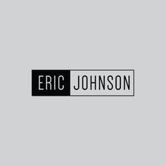 the eric johnson logo on a gray background