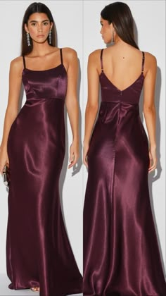 Silk Dress With Sleeves, Plum Prom Dress, Violet Prom Dresses, Vestidos Color Vino, Plum Colored Dresses, Dark Purple Dresses, Purple Silk Dress, Mermaid Maxi Dress, Lulus Dress