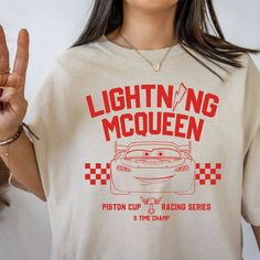 Retro Lightning Mcqueen Shirt  Family Cars Shirt  Familyland Shirt  Family Birthday Shirt  Cars Birthday Shirt  Cars Land Shirt Easy 30 day return policy Cars T Shirt Disney, Car Shirts Aesthetic, Lightning Mcqueen Hoodie, Lightning Mcqueen Aesthetic, Disneyland Hoodie, Clothes Painting